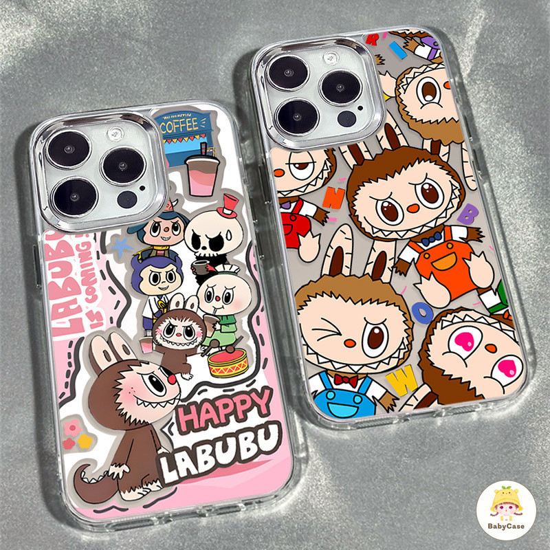 สร้างสรรค์น่ารักป๊อปบาซาร์ลาบูที่อยู่อาศัยเลนส์โลหะ IPhone 13 11 12 14 15 7Plus Pro Max 8Plus X XR XS Max