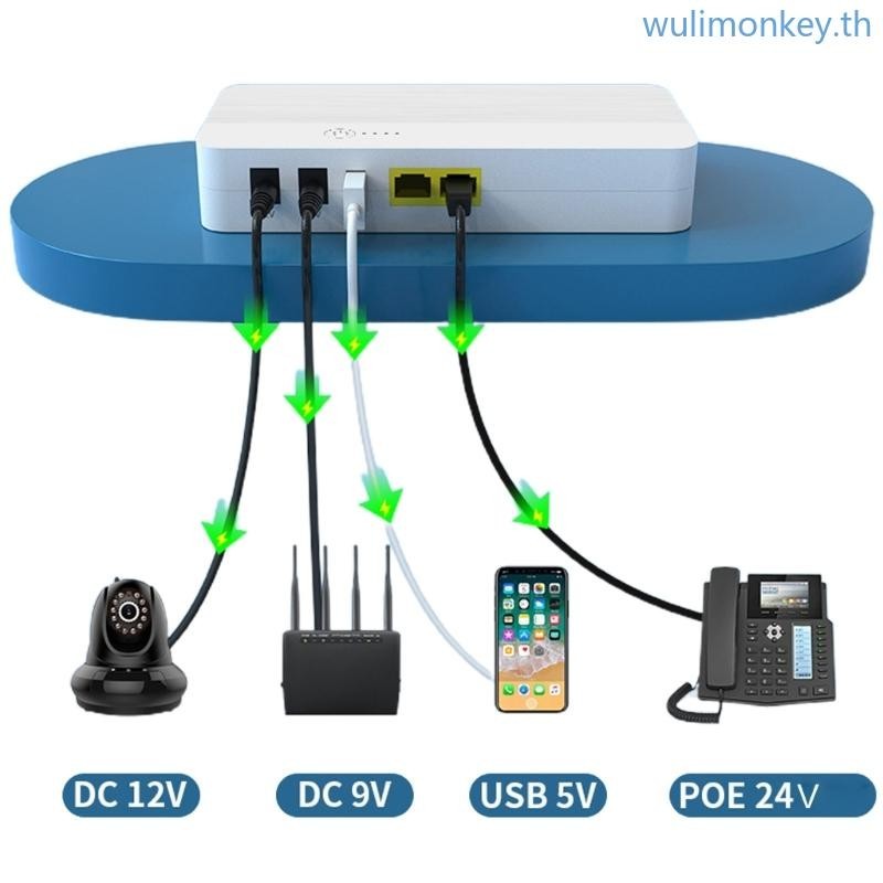 Wu Mini UPS Uninterruptible Power Supply USB5V DC9 12V POE24V สําหรับเราเตอร ์ กล ้ องที ่ เชื ่ อถือได ้ แบตเตอรี ่ สํารอง Energy Storage
