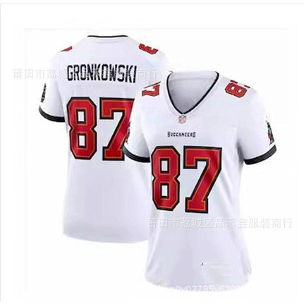 NFL Tampa Bay Pirates TB BUCCANEERS Jersey Women 87 Grekowski Rugby Jersey AEDL