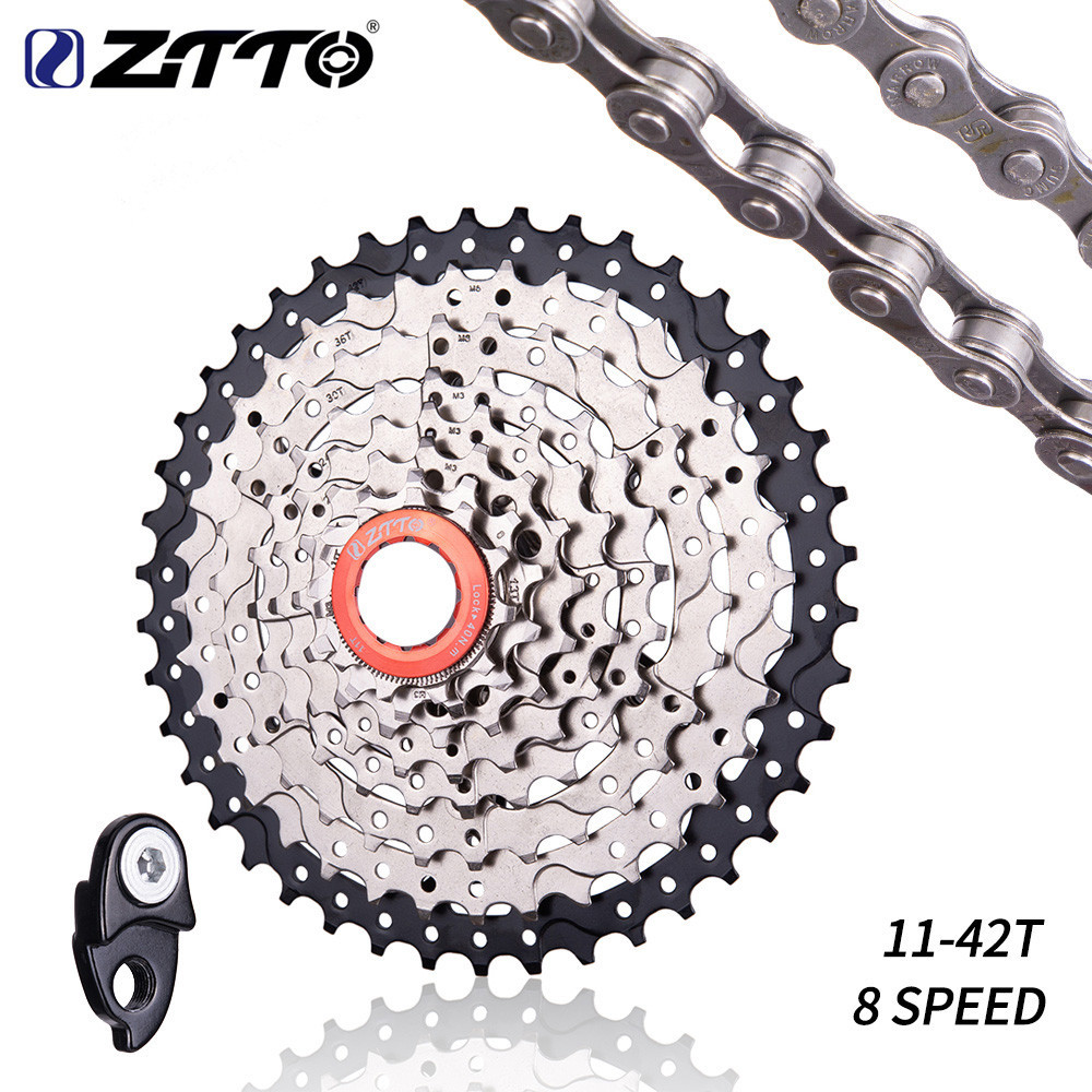 ZT Bicycle 8 Speed 11-42T Cassette Mountain Bike 8speed Steel 8s MTB 8v Freewheel Bicycle Parts For 