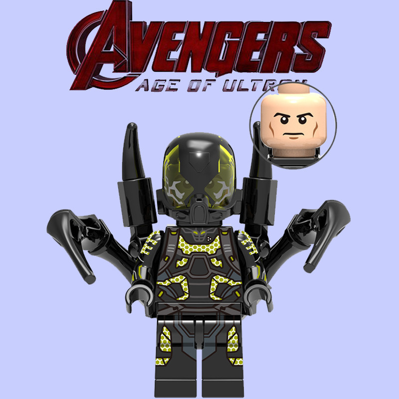 เข ้ ากันได ้ กับ Lego Building Blocks Minifigures Marvel Avengers 4 Superhero เสื ้ อสีเหลือง Ant-Man Wasp ของเล ่ น