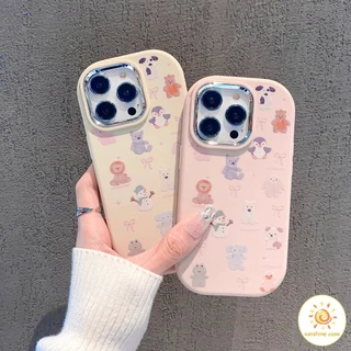 เคสโทรศัพท์มือถือลายการ์ตูนสัตว์น่ารัก ไอโฟน11 For iPhone11 12 13 14 15Pro MAX X XS 6 7 8Plus SE2020เคสโทรศัพท์