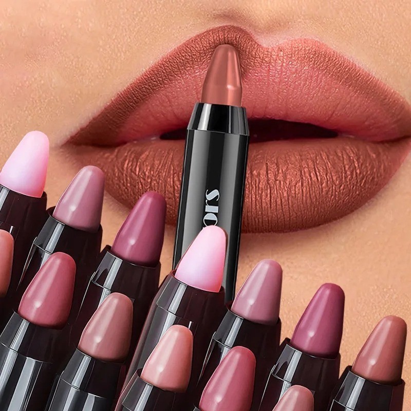 7 สี Matte Brown Lip Liner ดินสอ Lip Outline Contouring Lasting ลิปสติกกันน้ํา Crayon Pigments Moisturizing Lip เครื่องสําอาง