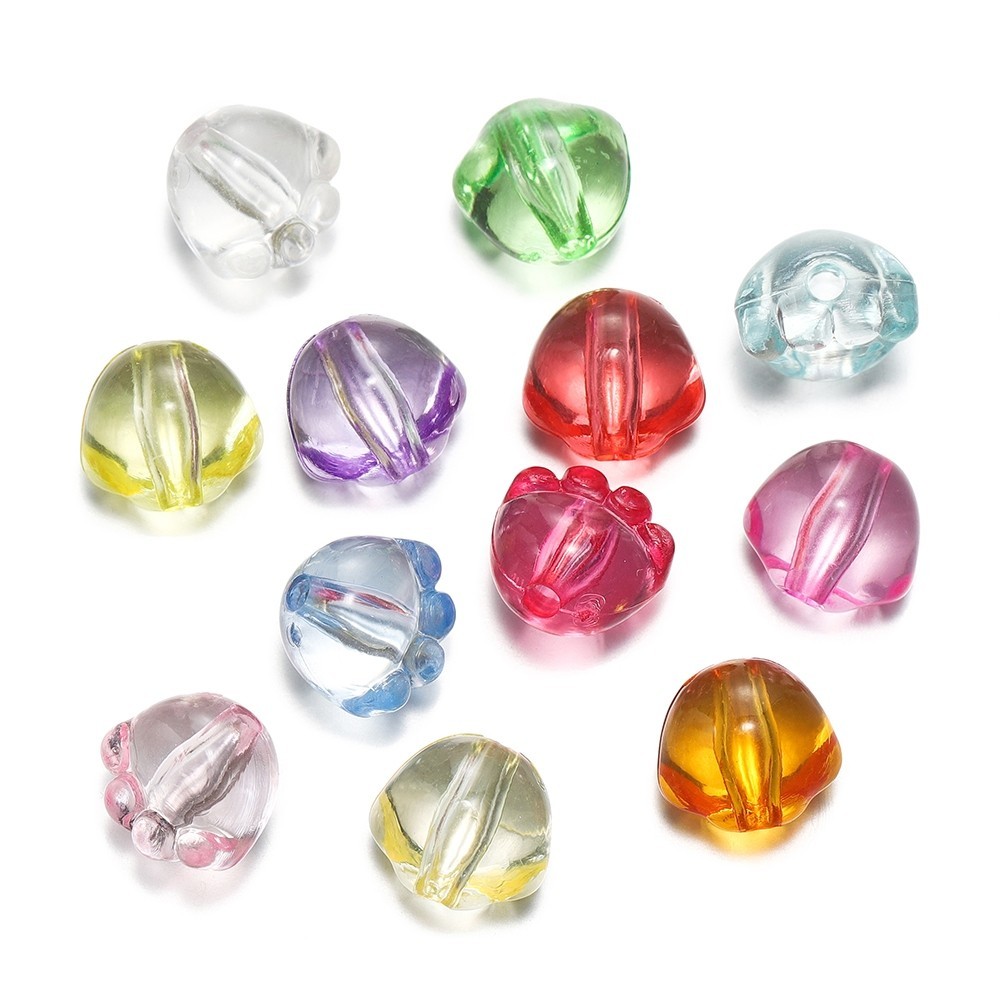 St. kunkka 20-50pcs 10.5 * 12 มม.อะคริลิคใส Cat Claw ลูกปัดแฟชั ่ น Charm สามารถใช ้ สําหรับ Handmade diy เครื ่ องประดับทําสร ้ อยคอสร ้ อยข ้ อมือ