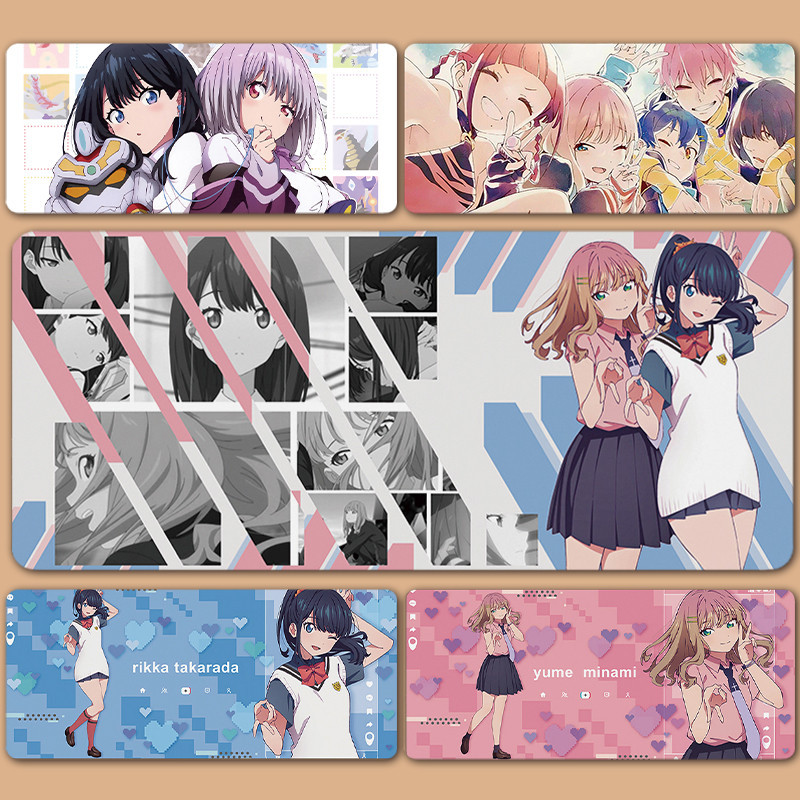 Ssss GRIDMAN UNIVERSE DYNAZENON Shinjou Akane Takarada Rikka Yume Minami XXL แผ่นรองเมาส์ขนาดใหญ่แผ่