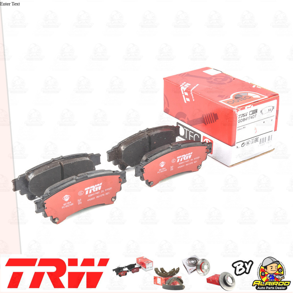 TRW ตัว TOP DTEC ผ้าเบรคหลัง เกรด OE GDB 4174 DT for Toyota Sienta NSP170 ปี 2017-2022 เซียนต้า