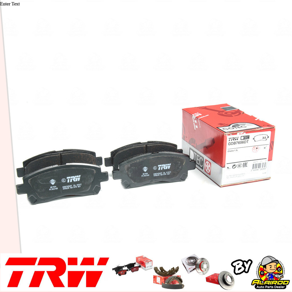 TRW ตัว TOP DTEC ผ้าเบรคหน้า Avanza,Avansa 1.3,1.5 F601,F602 ปี 04-11 GDB 7656 DT
