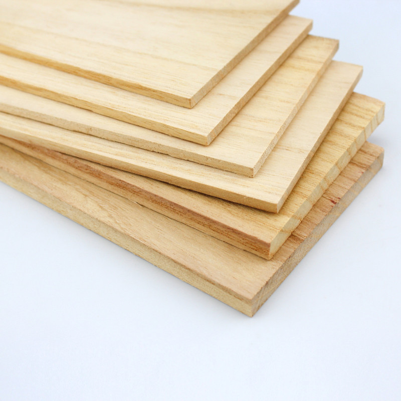 Paulownia Board 1/2/3/5mm Solid Wood Board Cabin Model Material DIY Handmade Small Wood Board