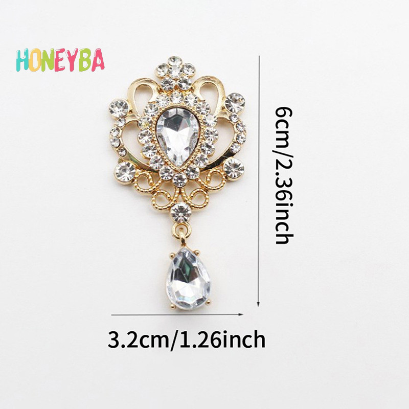 <Honeyba> 32*60 มม.สําหรับทํางานRhinestoneปุ่มผมคู่มืออุปกรณ์เสริมDiyแบนกลับเข็มกลัดเครื่องประดับอุปกรณ์เสริมNice