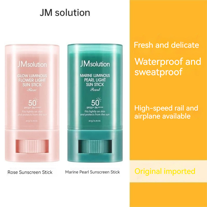Korea JapanJM Solution Pearl JM Sunscreen Stick Solution ของแท ่ งเกาหลี JM โซลูชั ่ น Pearl JM ครีมกันแดด + + + สดชื ่ นกันน ้ ํา Full Body Sun Protection Face Sunblock Sun Care