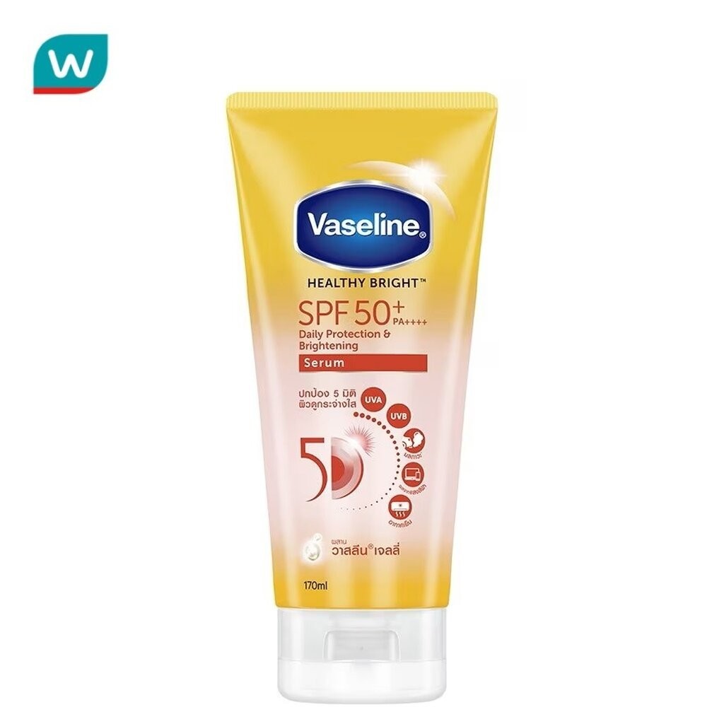 Vaseline วาสลีน เฮลธี้ ไบร์ท เดลี่ โพรเทคชั่น แอนด์ ไบร์ทเทนนิ่ง เซรั่ม SPF50+ PA++++ 170 มล.
