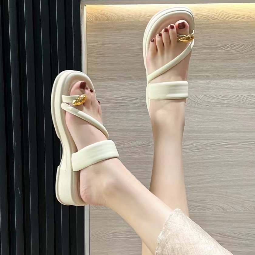 Destin🩰พร้อมส่งจากไทย🛒  (LT-3089)แฟชั่นรองเท้าผู้หญิง ฮิตที่สุด สวยสไตล์เกาหลี ยางEVA หูคีบ ใส่สบาย