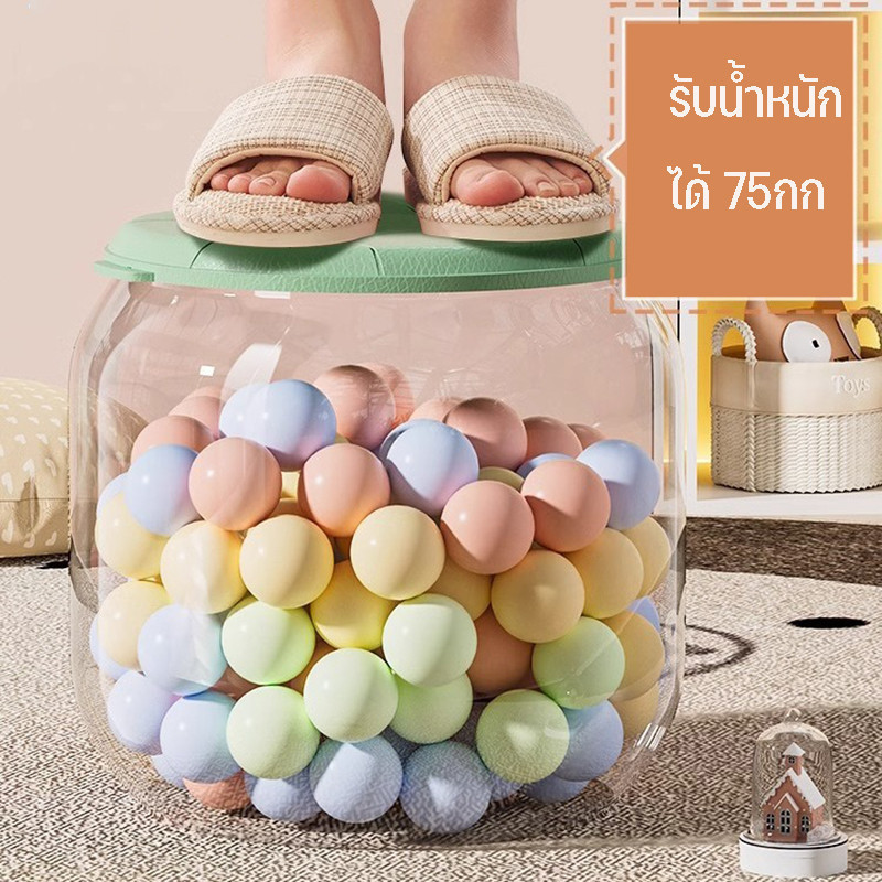 💥COD💥ถังเก็บตุ๊กตาแบบใส กล่องเก็บของพลาสติกใส อุจจาระ ทรงกลม อเนกประสงค์ ประหยัดพื้นที่ แบบพกพา วัสดุโปร่งใส - รูปที่ 6