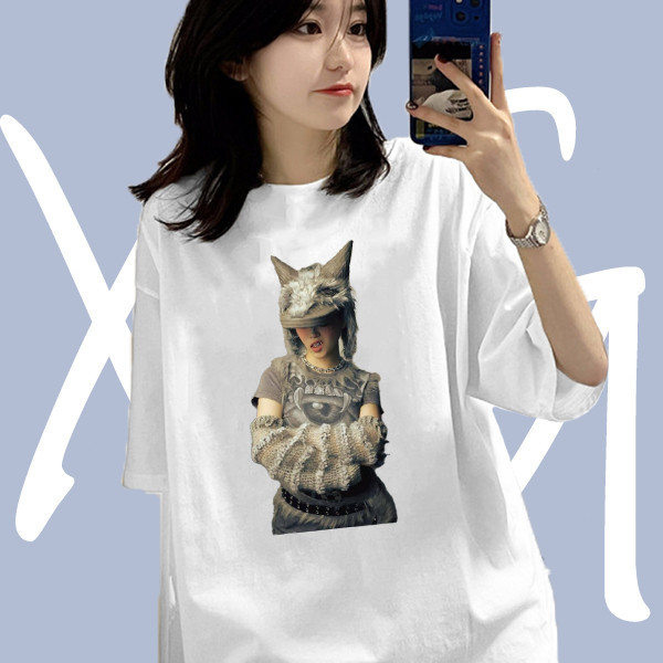 【Fashion】💕✨🎁 [ใหม่] XG เพลงใหม่พิมพ์ WOKE UP สวมใส่สบายสำหรับ Unisex cotton