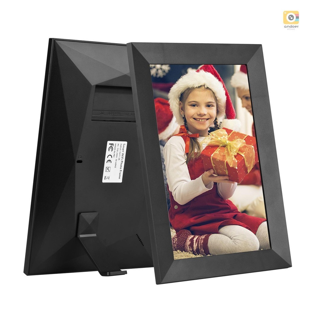 Andoer 8 นิ้วสมาร์ท WiFi กรอบรูปกรอบรูปดิจิตอลอัลบั้มภาพ IPS หน้าจอสัมผัส 1280*800 ภาพ 1080P วิดีโอ 16GB เก็บหมุนอัตโนมัติ Photo Sharing ผ่าน APP