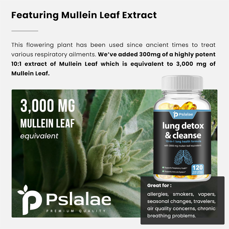 Lung Cleansing Biotin 15-in-1 Mullein Leaf รูปที่ 3