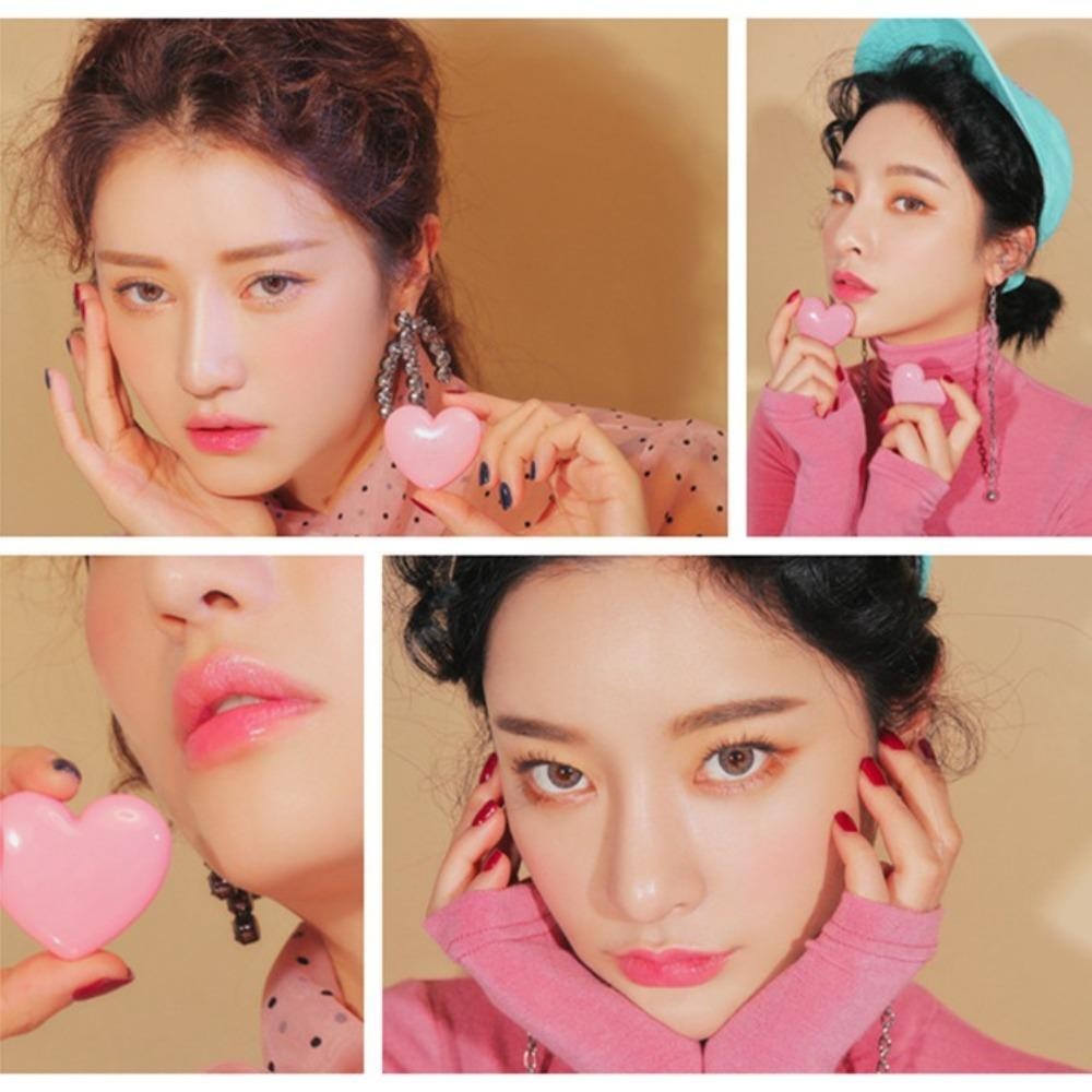 BEBETTKISS อายแชโดว์เปล่า 1 ชิ้น พกพาสะดวก Love Heart Shape Rouge กล่องใส่ลิปสติก, แบบพกพารีฟิลพร้อมแผ่นสีกระจกกลางแจ้ง - รูปที่ 6