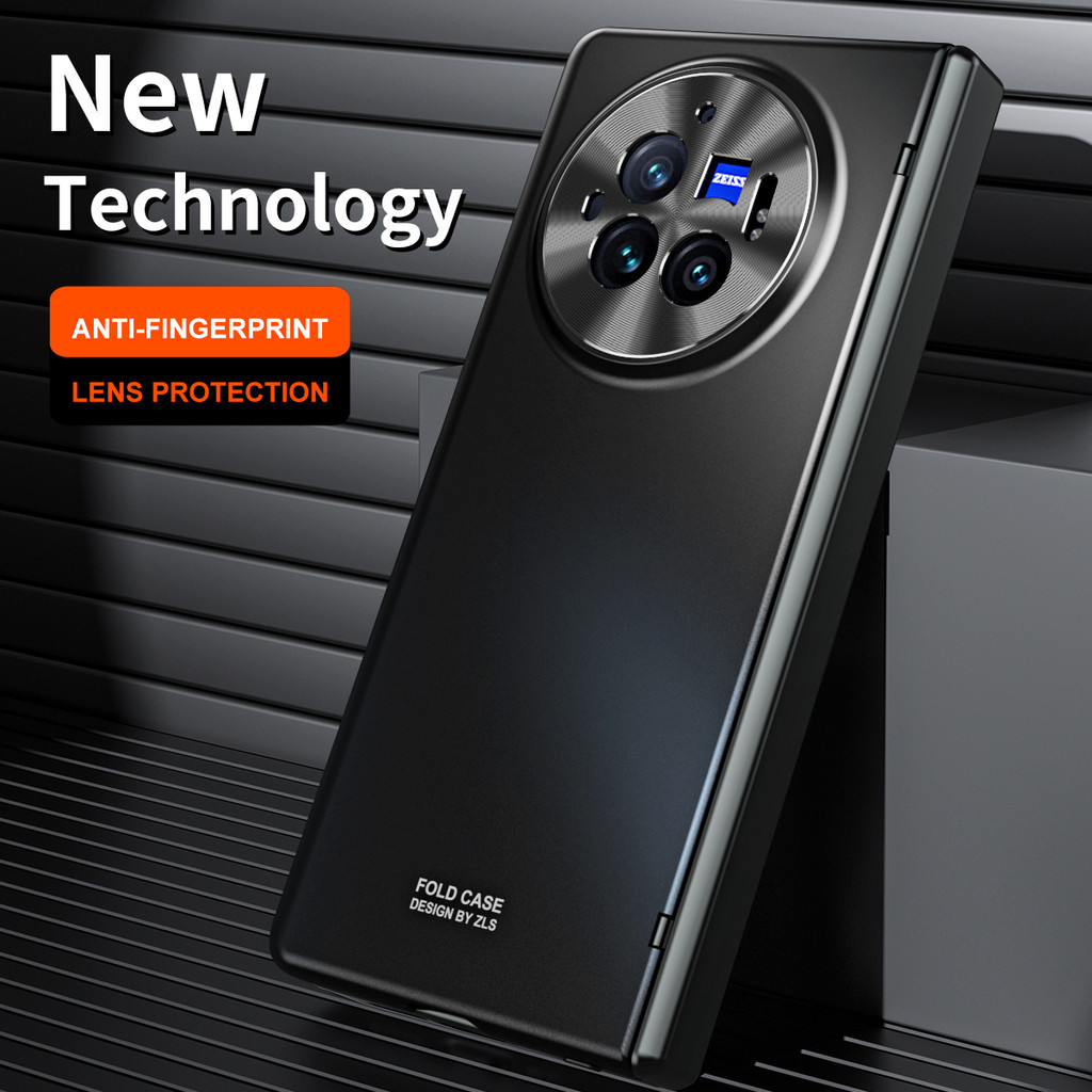 สําหรับ VIVO X พับ 3 Pro กรณีหรูหรา Matte Snap หัวเข็มขัดพับฝาครอบโทรศัพท์สําหรับ VIVO X Fold3 HD กั