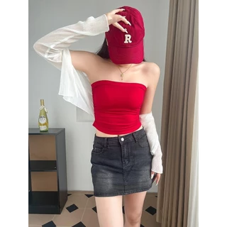 Strawbrary🍓ใหม่ !! เกาะอก แฟชั่น สายฝอ 32-38 ใส่แล้วเซ็กซี่ ราคาถูกมาก มีฟองน้ำ เสื้อผู้หญิง