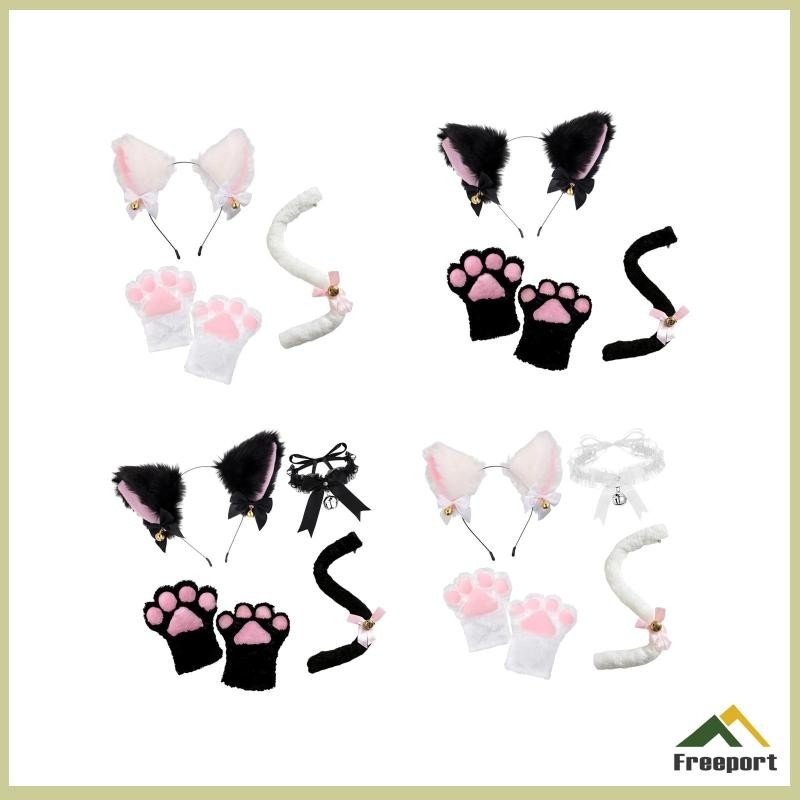 [Szgqmyyx1 ] ชุดหางและตีนสัตว ์ หูและหางยาวคอสเพลย ์ โลลิต ้ าผ ้ าโพกศีรษะ