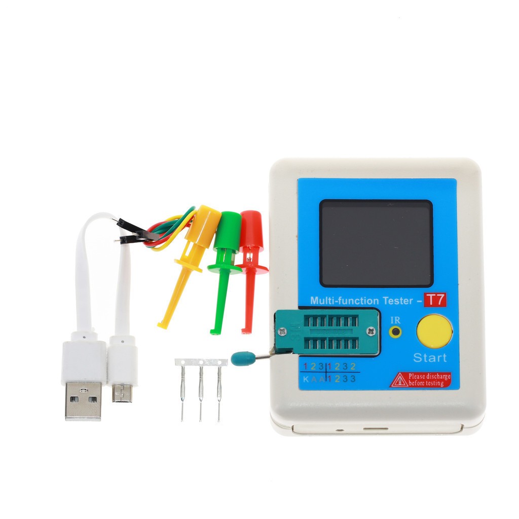 เครื่องทดสอบทรานซิสเตอร์ความเร็วสูง LCR-T7 เต็มหน้าจอจอแสดงผลกราฟิกสําเร็จรูป ESR meter เครื่องทดสอบมัลติฟังก์ชั่น