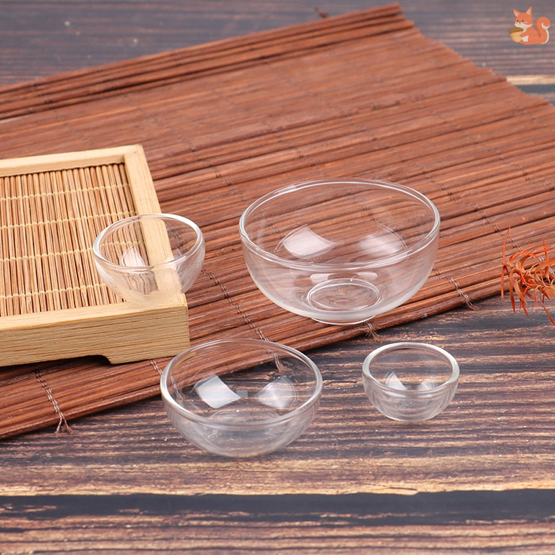 [BI ] 1 กล ่ อง 12 Dollhouse Mini Bowl ชามผลไม ้ แก ้ วชามสลัดจานซุป Kitchen DecorToy TH