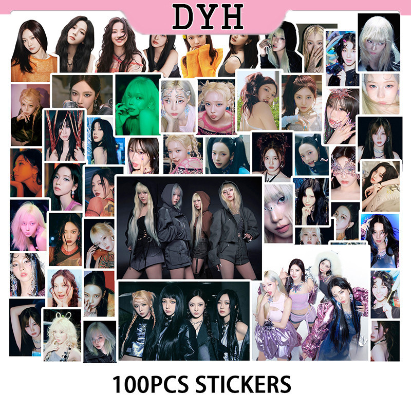 100 ชิ ้ น/set aespa สติกเกอร ์ KPOP Armageddon สติกเกอร ์ ภาพ DIY ไดอารี ่ กระเป ๋ าเดินทางสติกเกอร ์