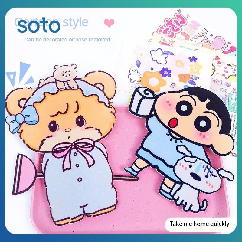 ♫ Sanrio การ์ตูนสติ๊กเกอร์ดับกลิ่นห้องน้ำเครยอนชินจังกำจัดกลิ่นน้ำหอมสติกเกอร์กันน้ำห้องน้ำตกแต่ง