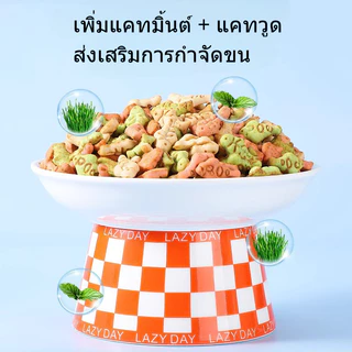 ขนมหญ้าแมว อาหารลูกแมว 1KG ผลิตจากต้นอ่อนข้าวสาลี การอบที่อุณหภูมิต่ำ มีเนื้อและหญ้า ช่วยสำรอกก้อนขน