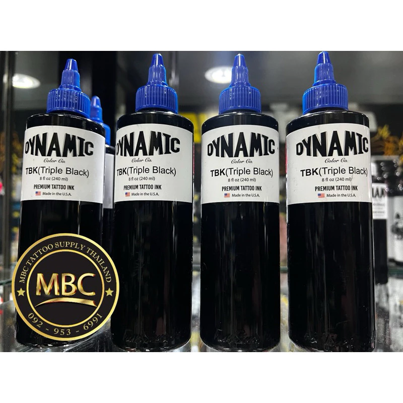 DYNAMIC TBK (Triple Black)ดำ3เท่า🇺🇸นำเข้าจาก อเมริกา Made in the USA 🇺🇸 หมึกแท้100%