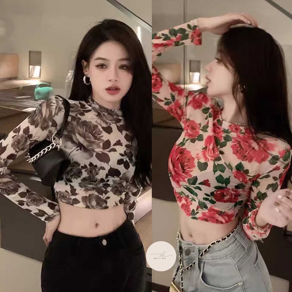 เสื้อ T-shirt สไตล์เกาหลีลายดอกเกาหลี ที่เท่ห์มาก