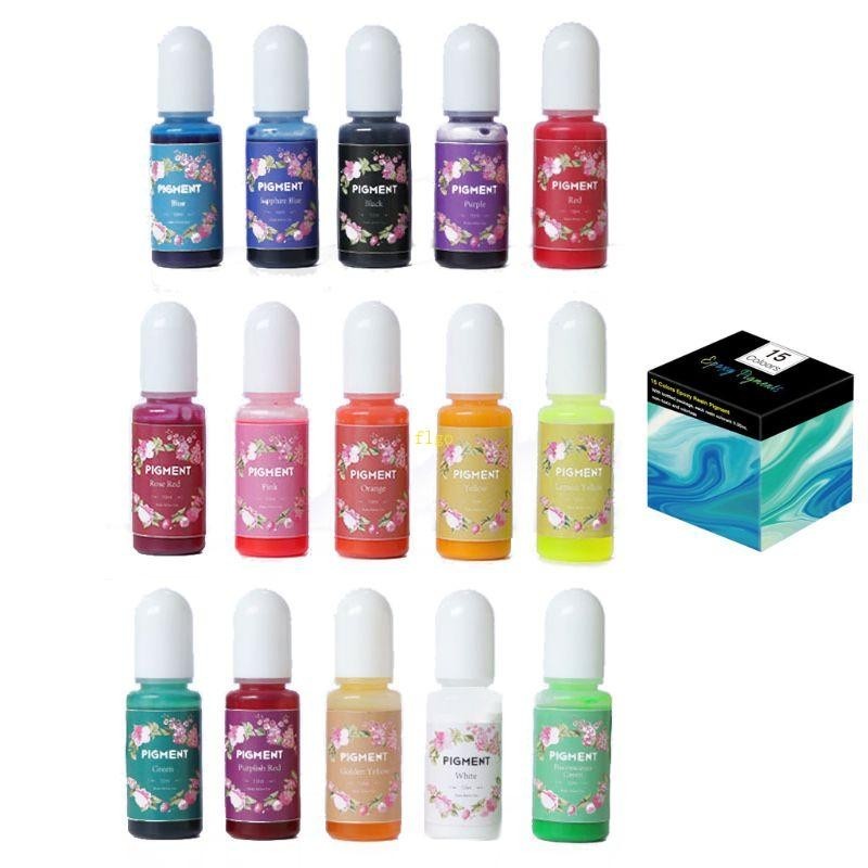 Flgo โปร่งแสงอีพ็อกซี่เรซิ่นเม็ดสีปลอดสารพิษเข้มข้นของเหลวเรซิน Colorant