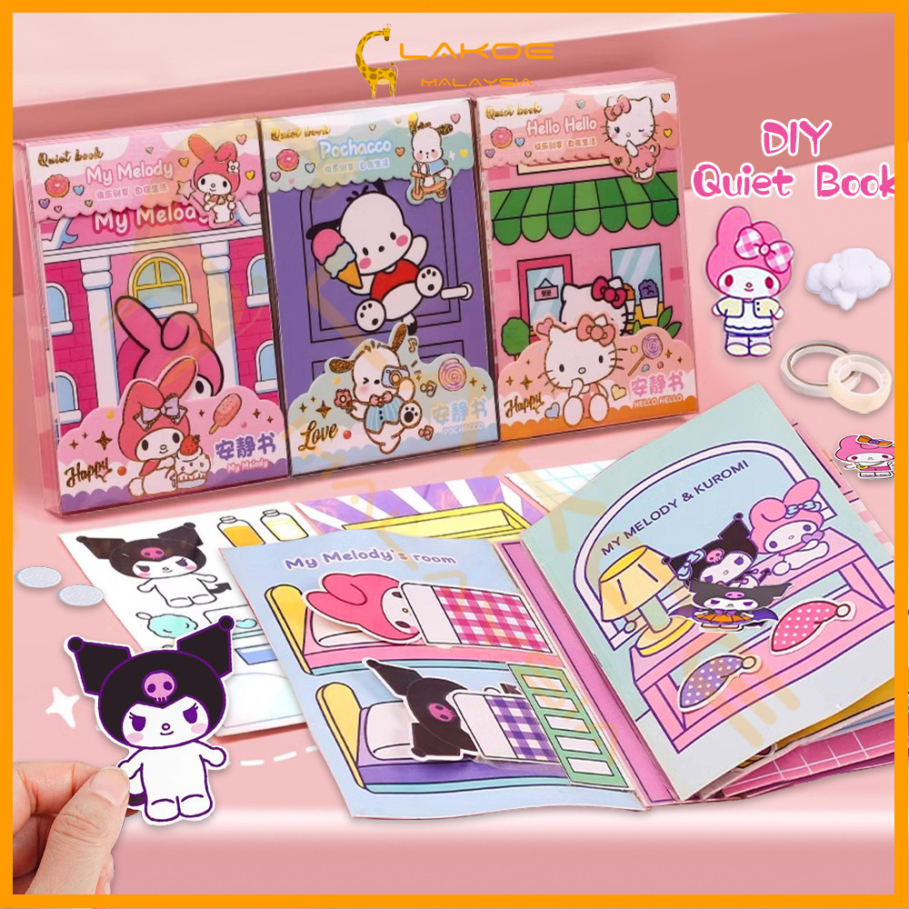 Lakoe Sro Quiet Book หนังสือสติกเกอร์ทําด้วยมือสําหรับเด็ก Mld Klm DIY Bubble Quiet Book กล่อง