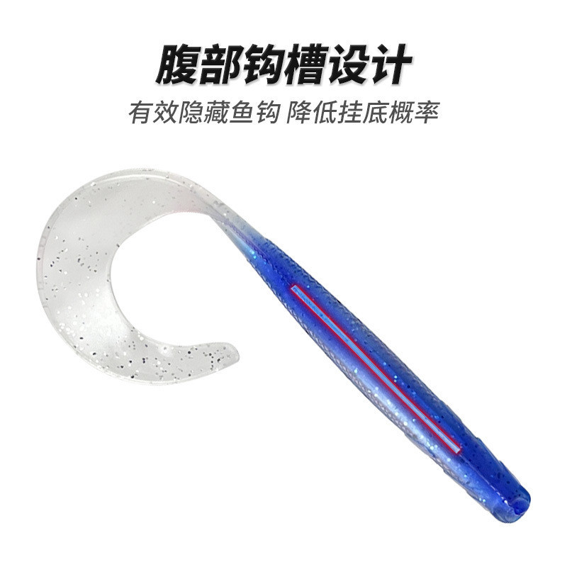 5 ชิ้น/ถุง 12cm7g luminous big curve tail soft lure เหยื่อล่อตกปลา soft lure เหยื่อ 3D ตาเหยื่อล่อนุ่ม - รูปที่ 4