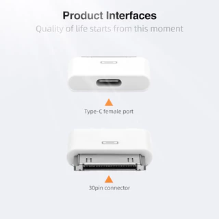 Ankndo USB C/ Lighting ถึง 30Pin อะแดปเตอร์ 8Pin ชาย 30 Pin หญิงชาร์จ Sync Converter สําหรับ IP 4 4S i-Pad 2 3 สายชาร์จ