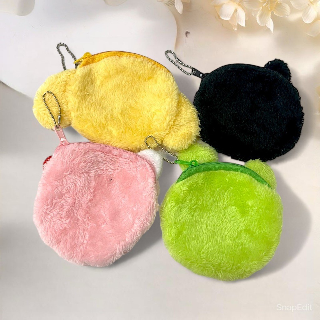 1 ชิ้น กระเป๋าใส่เหรียญ รุ่น2 นุ่มนิ่ม พร้อมที่ห้อยกระเป๋า/กุญแจ ลายน่ารักๆ พร้อมส่งจากไทย