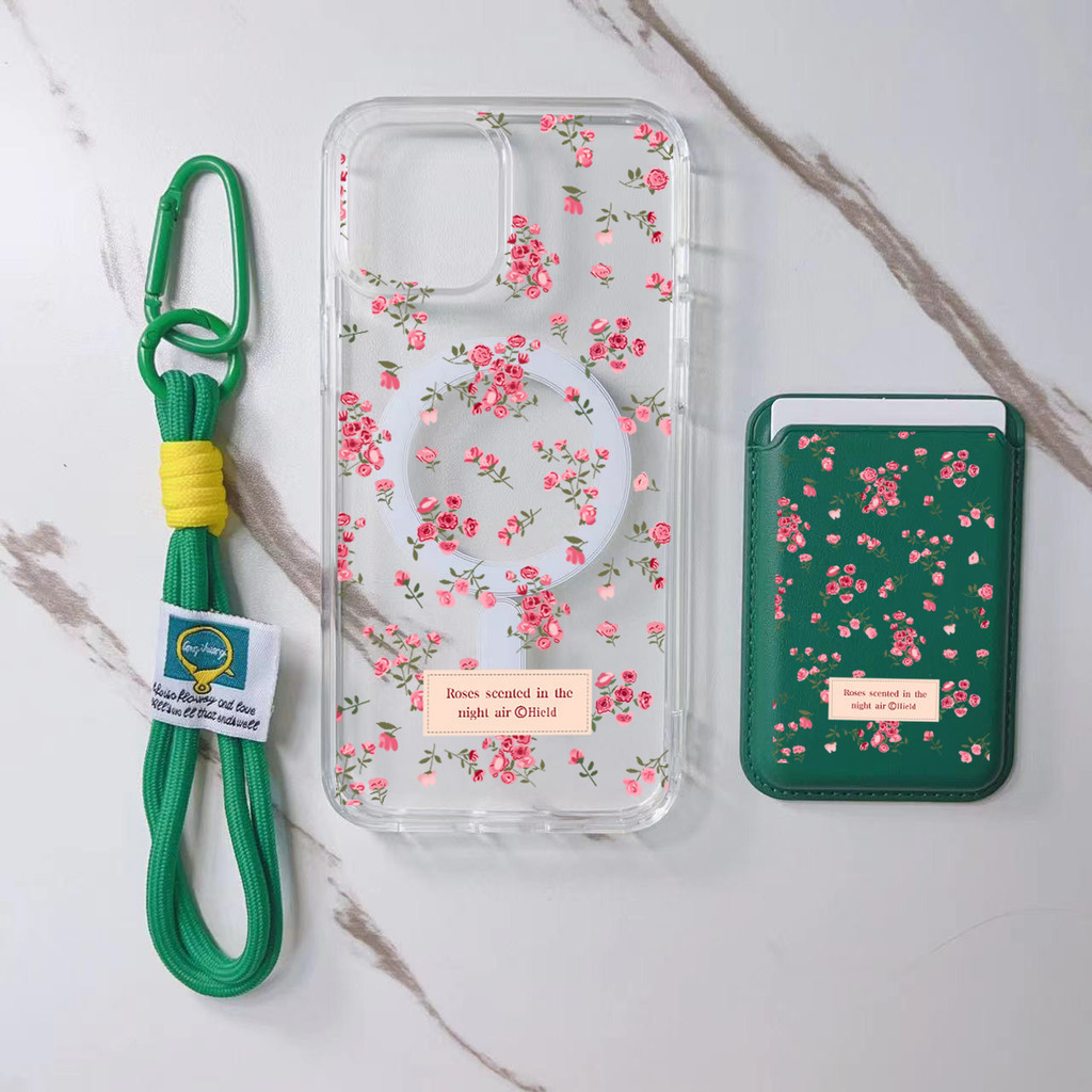 3 ชิ้นดอกไม้สีชมพูกระเป๋าสตางค์สําหรับ Iphone Xs XR XSMAX11promax 11 12promax 12 13 14 15 pro max soft Case ฝาหลัง 14promax 15plus