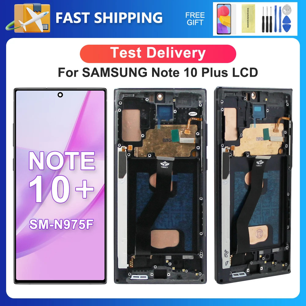 หมายเหตุ 10 Plus สําหรับ Samsung 6.8 สําหรับ Note10 + N975F N975 N975W จอแสดงผล LCD Touch Screen Dig