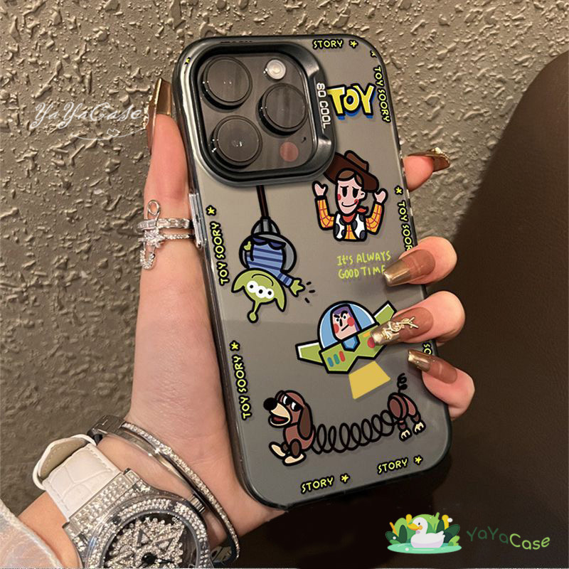 สำหรับ iPhone11 13 CASE FOR เคสไอโฟน15 14 12 Pro Max 15 14 7 8 Plus X XR XS MAX ทอย สตอรี่ รุ่น สไตล์ ขั้นสูง สี เงินเคส