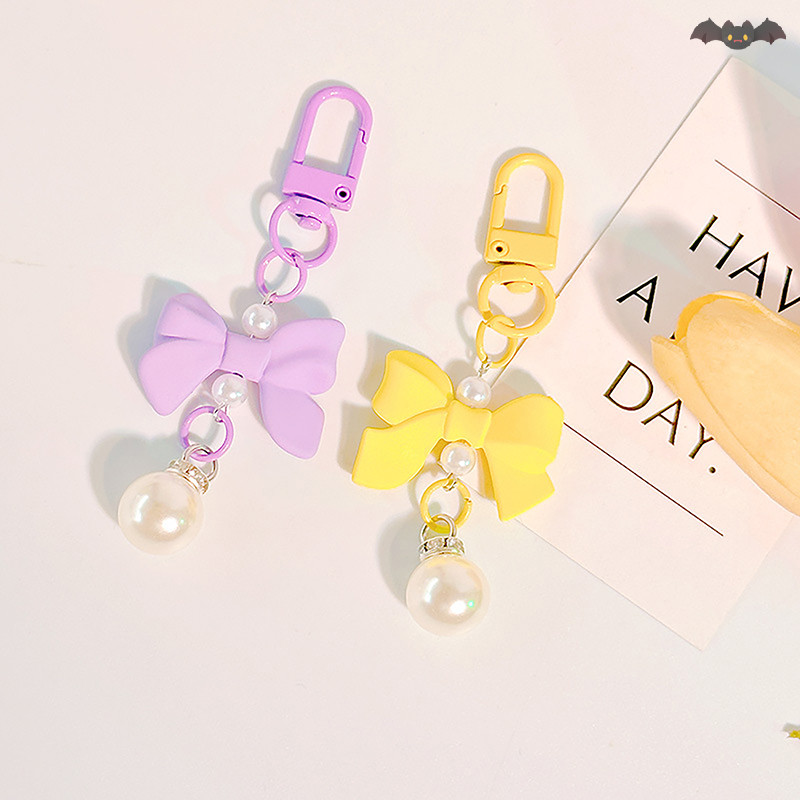 [PE] โบว์สีลูกกวาดจี้พวงกุญแจแฟชั่น Y2K พวงกุญแจเคสหูฟัง Charm กระเป๋าจี้กระเป๋าถืออุปกรณ์เสริม TH