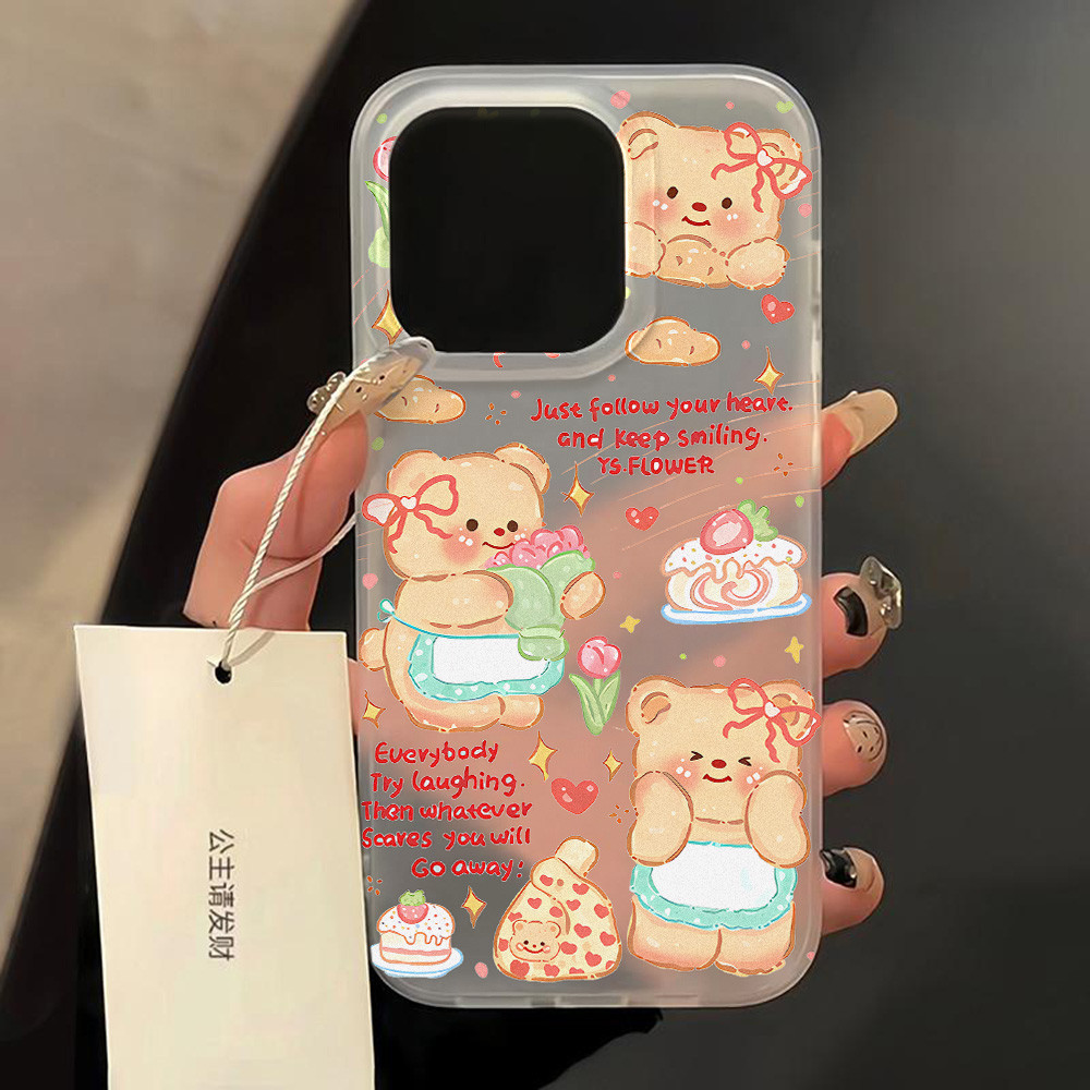 INS เปลือกนิ่ม Case เคส iPhone 12 14 13 11 15 Pro Max 15 Plus เคส iphone 11 Cute โทรศัพท์มือถือนิ่ม แบบใส บางพิเศษ