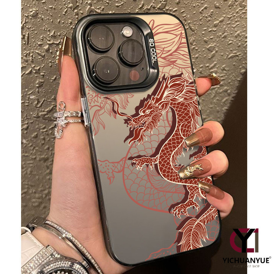 โทรศัพท์ oppo a1k a3s a12e a5 2020 a9 a11 a7 a74 a95 a19 a94 a19 pro a15 a16s a16k มังกรขาว มังกรแดง ลายการ์ตูน เคสมังกร