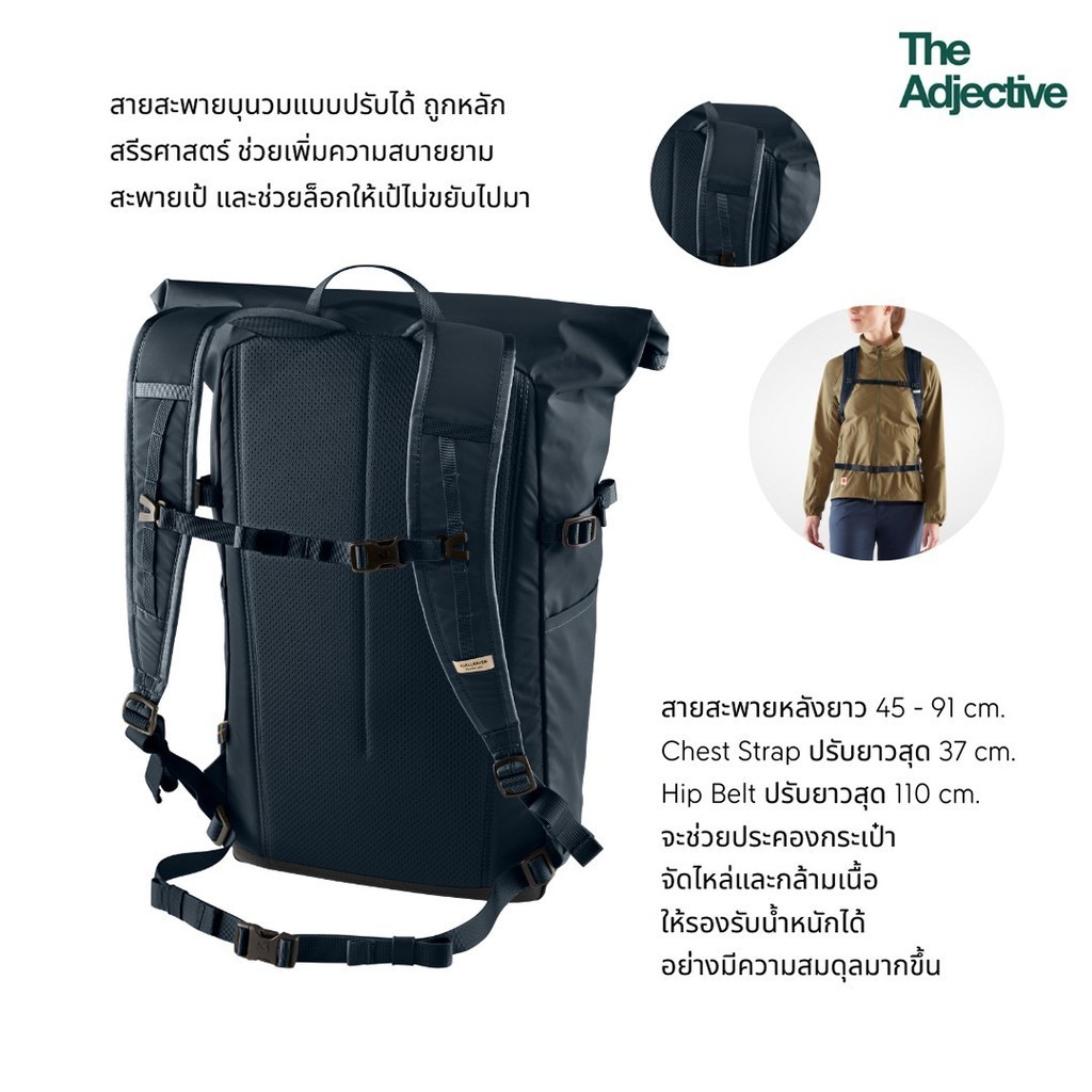 Fjallraven حقيبة ظهر High Coast Foldsack 24 مقاومة للماء قابلة للطي — صورة 6