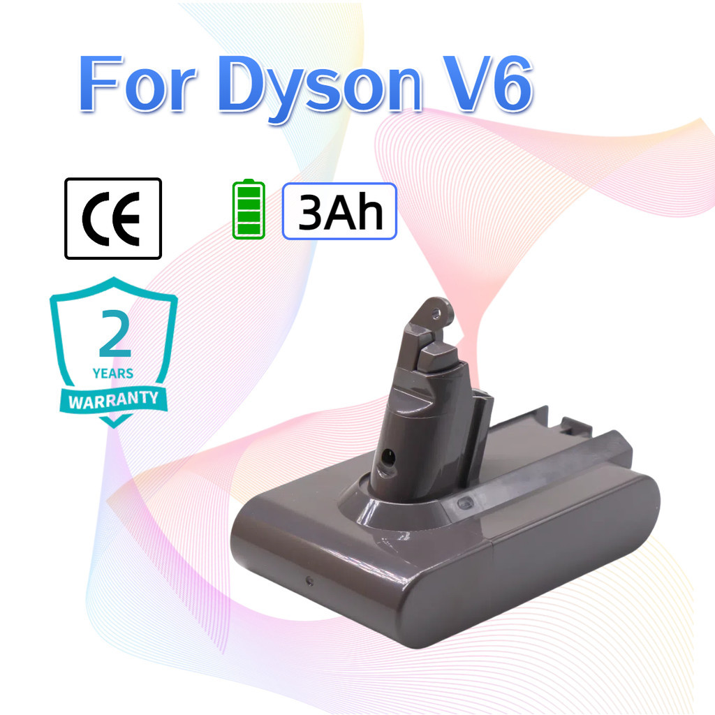 ใช้สำหรับ Dyson V6 เครื่องดูดฝุ่น 25.2V 3Ah Battery V6 Handheld Clean DC58 DC59 DC61