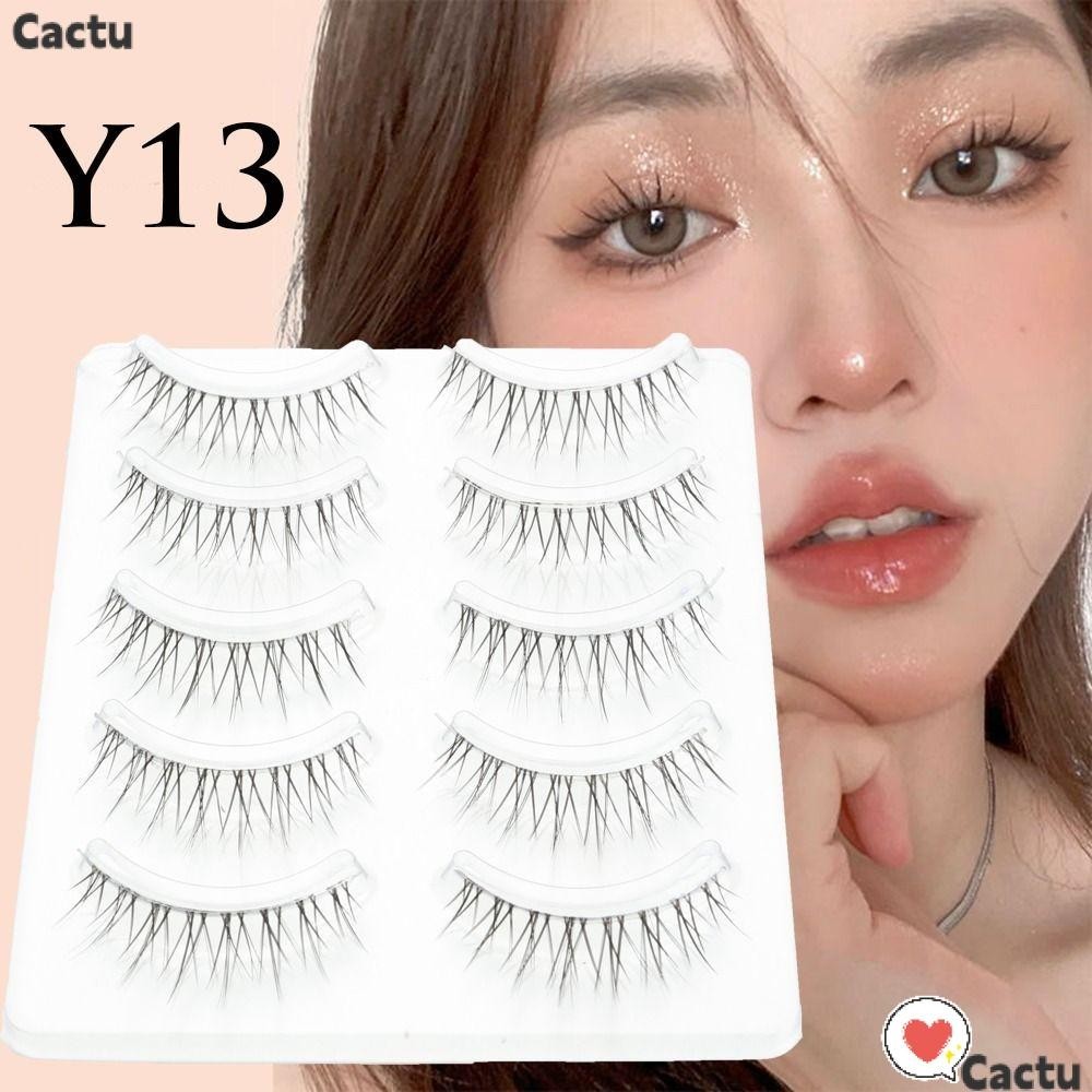 Cactu ขนตาปลอม ขนมิงค์ 3D บางมาก แฮนด์เมด 5 คู่