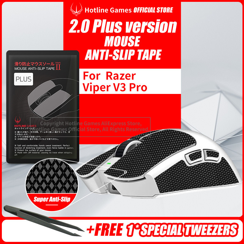 Holtine Games 2.0 Plus เมาส์ Anti-Slip Grip เทปสําหรับ Razer Viper V3 Pro Mouse Grip อัพเกรด
