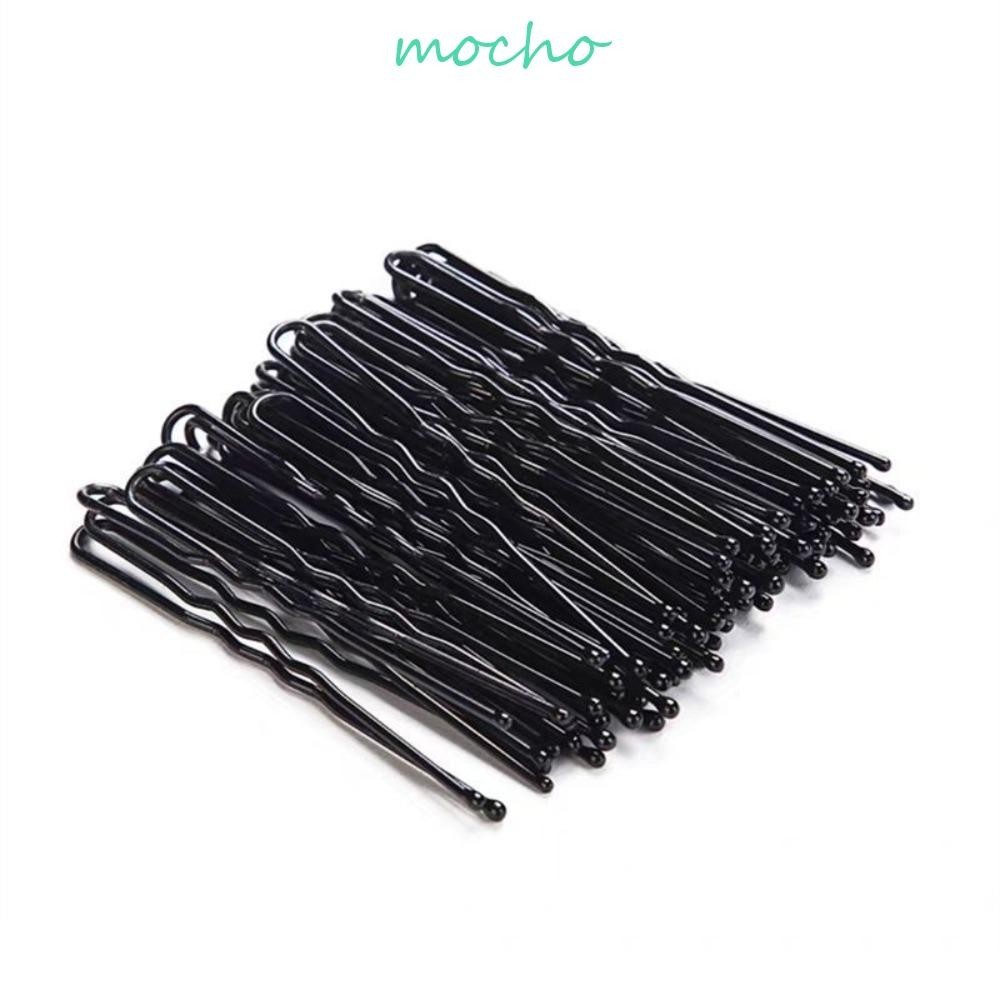 Mocho 50 ชิ้นกิ๊บติดผมสีดํา, กิ๊บคลื่นผม Lady Hairpins U รูปร่าง Barrette, อุปกรณ์เสริมผมเจ้าสาวสําหรับ Bun Salon Grip คลิป Bobby Pin ผู้หญิง