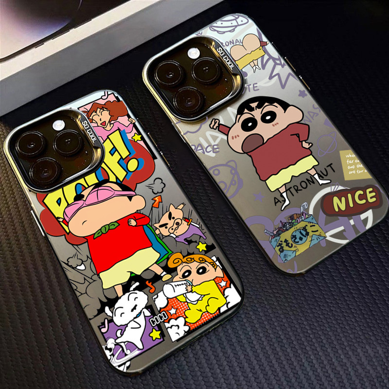 สําหรับ Xiaomi Mi 11 Lite 5G NE 14 13 12 12T 13T Pro Poco F5 X5 X6 M6 Pro 4G การ์ตูนน่ารัก Crayon Xiaoxin IMD Luxury Matte Hard Cover