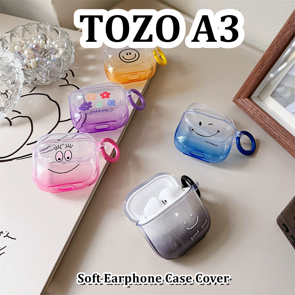 READY STOCK!นําไปใช้กับ TOZO A3 เคส Case เคสหูฟัง การ์ตูนไล่ระดับสี ซิลิโคนนุ่ม เคส เคสหูฟัง