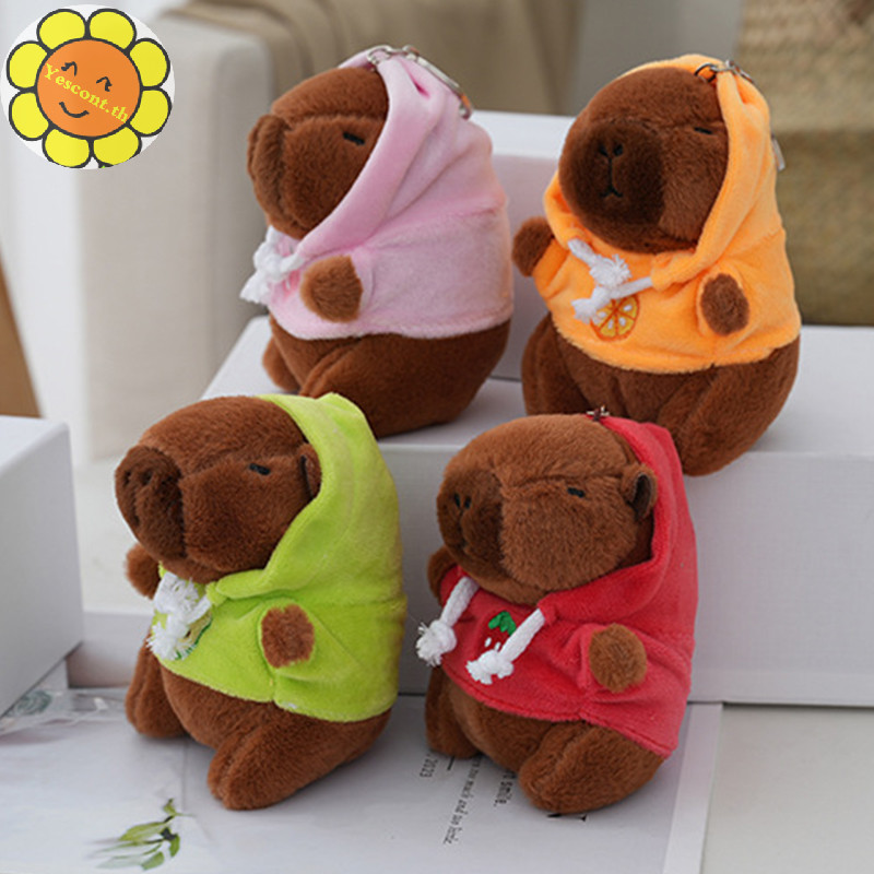 Yescont น่ารักการ์ตูน Capybara จี้ตุ๊กตาของเล่นตุ๊กตากระเป๋าแขวนเครื่องประดับน่ารัก Kapila พวงกุญแจตุ๊กตาจี้รถเดสก์ท็อปเครื่องประดับ TH